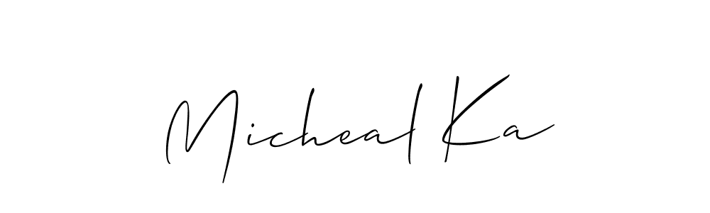 Once you've used our free online signature maker to create your best signature Allison_Script style, it's time to enjoy all of the benefits that Micheal Ka name signing documents. Micheal Ka signature style 2 images and pictures png
