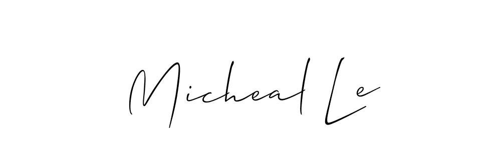 You should practise on your own different ways (Allison_Script) to write your name (Micheal Le) in signature. don't let someone else do it for you. Micheal Le signature style 2 images and pictures png