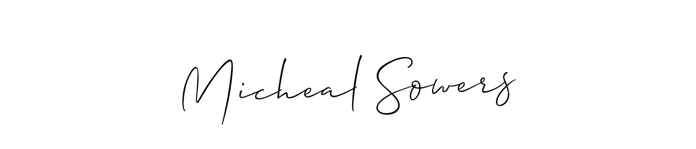 How to make Micheal Sowers signature? Allison_Script is a professional autograph style. Create handwritten signature for Micheal Sowers name. Micheal Sowers signature style 2 images and pictures png