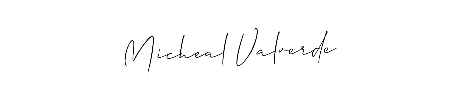 Also we have Micheal Valverde name is the best signature style. Create professional handwritten signature collection using Allison_Script autograph style. Micheal Valverde signature style 2 images and pictures png