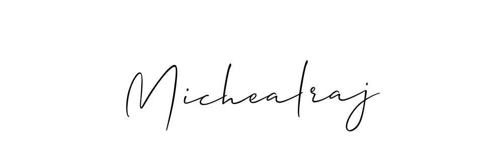How to Draw Michealraj signature style? Allison_Script is a latest design signature styles for name Michealraj. Michealraj signature style 2 images and pictures png