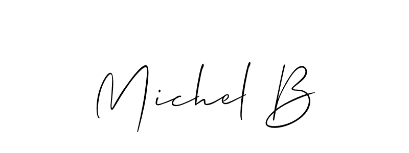 How to make Michel B signature? Allison_Script is a professional autograph style. Create handwritten signature for Michel B name. Michel B signature style 2 images and pictures png