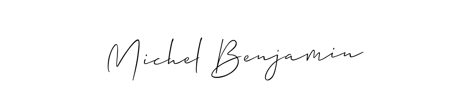 if you are searching for the best signature style for your name Michel Benjamin. so please give up your signature search. here we have designed multiple signature styles  using Allison_Script. Michel Benjamin signature style 2 images and pictures png