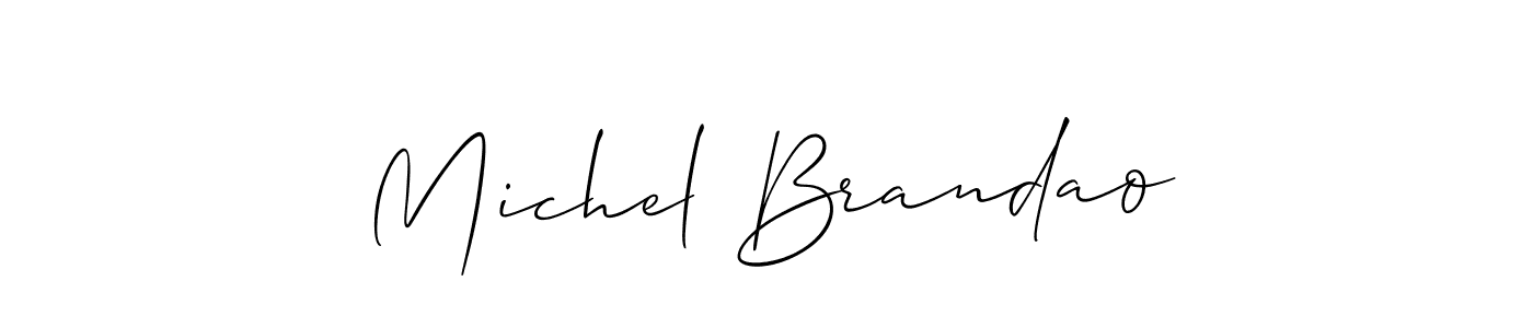 Michel Brandao stylish signature style. Best Handwritten Sign (Allison_Script) for my name. Handwritten Signature Collection Ideas for my name Michel Brandao. Michel Brandao signature style 2 images and pictures png