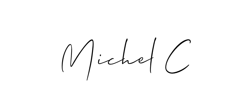 Make a beautiful signature design for name Michel C. With this signature (Allison_Script) style, you can create a handwritten signature for free. Michel C signature style 2 images and pictures png