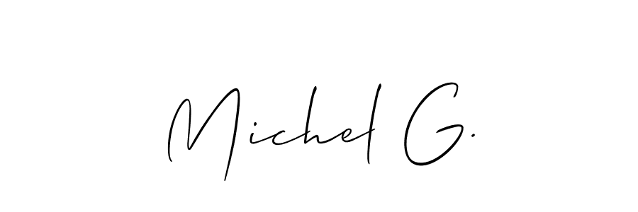 Make a beautiful signature design for name Michel G.. With this signature (Allison_Script) style, you can create a handwritten signature for free. Michel G. signature style 2 images and pictures png