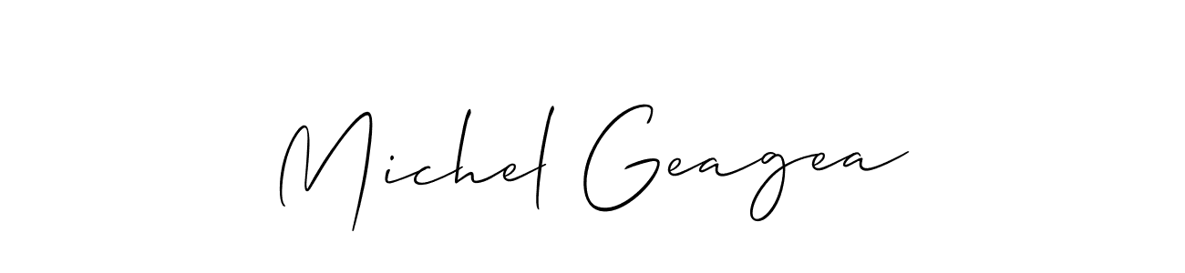 Allison_Script is a professional signature style that is perfect for those who want to add a touch of class to their signature. It is also a great choice for those who want to make their signature more unique. Get Michel Geagea name to fancy signature for free. Michel Geagea signature style 2 images and pictures png