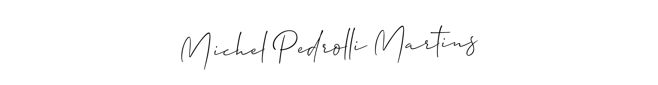 Similarly Allison_Script is the best handwritten signature design. Signature creator online .You can use it as an online autograph creator for name Michel Pedrolli Martins. Michel Pedrolli Martins signature style 2 images and pictures png