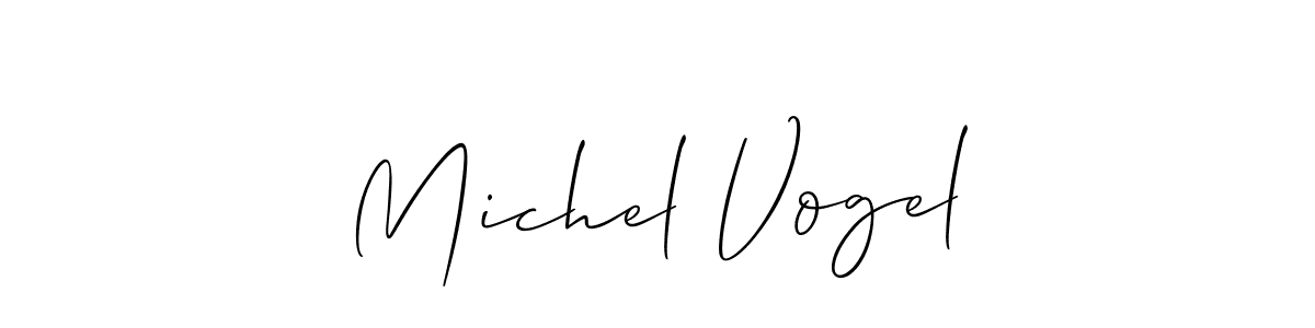 Make a beautiful signature design for name Michel Vogel. With this signature (Allison_Script) style, you can create a handwritten signature for free. Michel Vogel signature style 2 images and pictures png