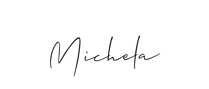 How to Draw Michela signature style? Allison_Script is a latest design signature styles for name Michela. Michela signature style 2 images and pictures png