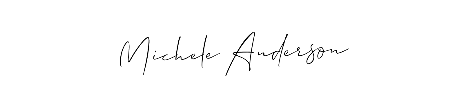 Make a beautiful signature design for name Michele Anderson. With this signature (Allison_Script) style, you can create a handwritten signature for free. Michele Anderson signature style 2 images and pictures png