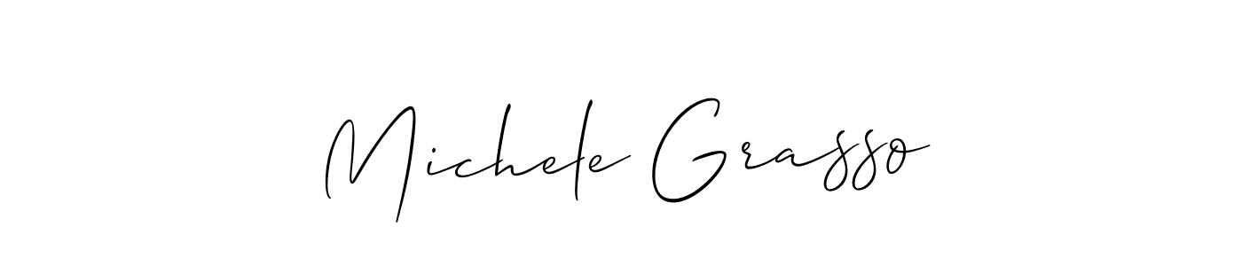 The best way (Allison_Script) to make a short signature is to pick only two or three words in your name. The name Michele Grasso include a total of six letters. For converting this name. Michele Grasso signature style 2 images and pictures png