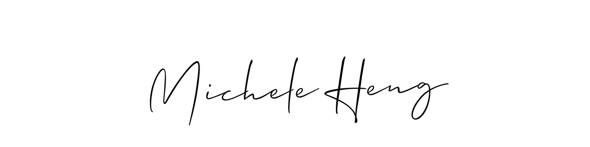 Allison_Script is a professional signature style that is perfect for those who want to add a touch of class to their signature. It is also a great choice for those who want to make their signature more unique. Get Michele Heng name to fancy signature for free. Michele Heng signature style 2 images and pictures png