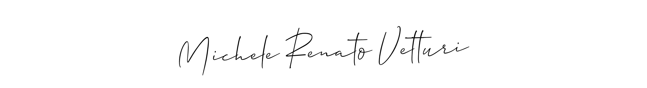 Make a beautiful signature design for name Michele Renato Vetturi. With this signature (Allison_Script) style, you can create a handwritten signature for free. Michele Renato Vetturi signature style 2 images and pictures png