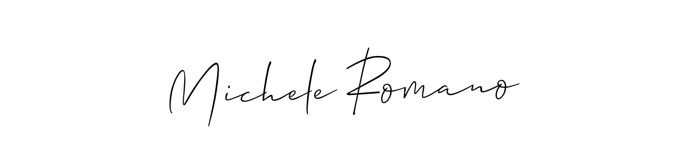 Use a signature maker to create a handwritten signature online. With this signature software, you can design (Allison_Script) your own signature for name Michele Romano. Michele Romano signature style 2 images and pictures png
