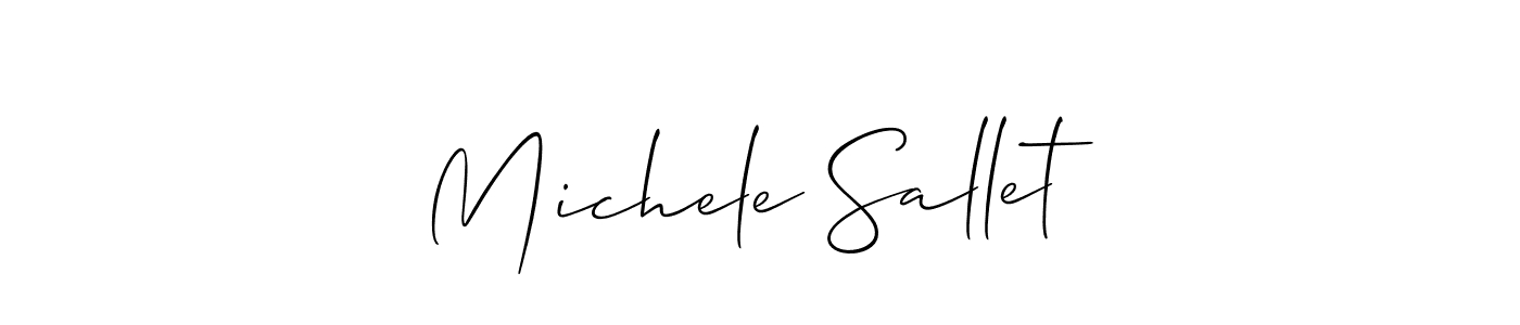 Create a beautiful signature design for name Michele Sallet. With this signature (Allison_Script) fonts, you can make a handwritten signature for free. Michele Sallet signature style 2 images and pictures png