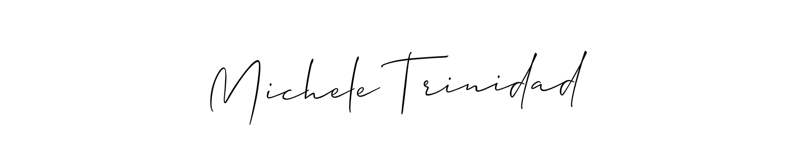 This is the best signature style for the Michele Trinidad name. Also you like these signature font (Allison_Script). Mix name signature. Michele Trinidad signature style 2 images and pictures png