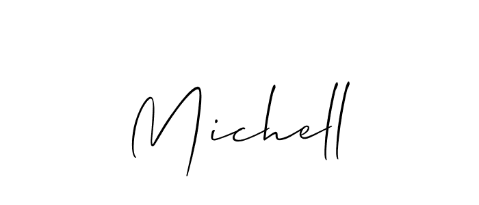 How to make Michell name signature. Use Allison_Script style for creating short signs online. This is the latest handwritten sign. Michell signature style 2 images and pictures png