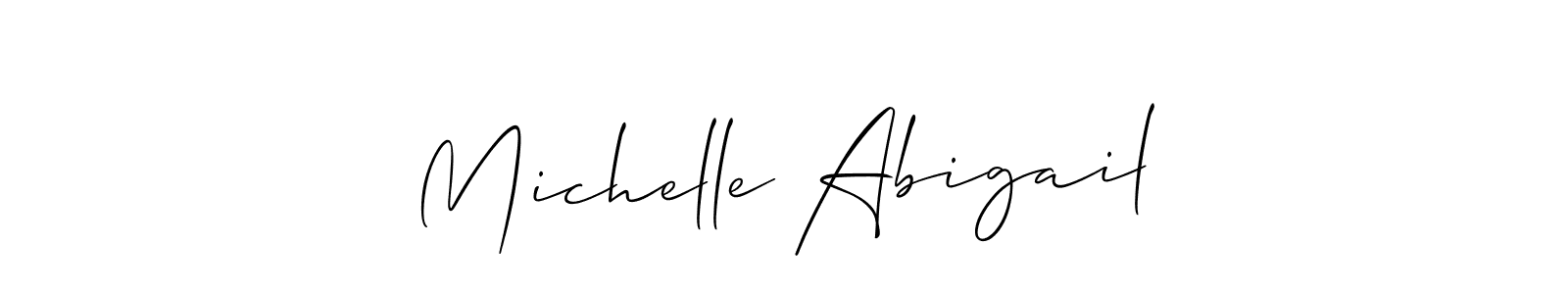 How to make Michelle Abigail signature? Allison_Script is a professional autograph style. Create handwritten signature for Michelle Abigail name. Michelle Abigail signature style 2 images and pictures png