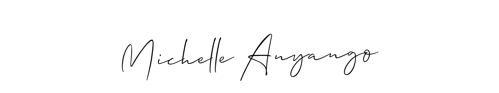 Also we have Michelle Anyango name is the best signature style. Create professional handwritten signature collection using Allison_Script autograph style. Michelle Anyango signature style 2 images and pictures png