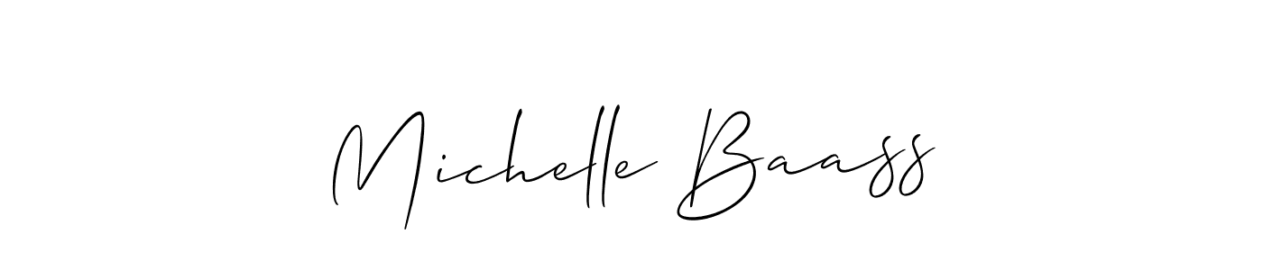 Make a beautiful signature design for name Michelle Baass. With this signature (Allison_Script) style, you can create a handwritten signature for free. Michelle Baass signature style 2 images and pictures png