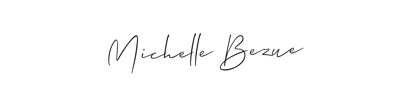 Michelle Bezue stylish signature style. Best Handwritten Sign (Allison_Script) for my name. Handwritten Signature Collection Ideas for my name Michelle Bezue. Michelle Bezue signature style 2 images and pictures png