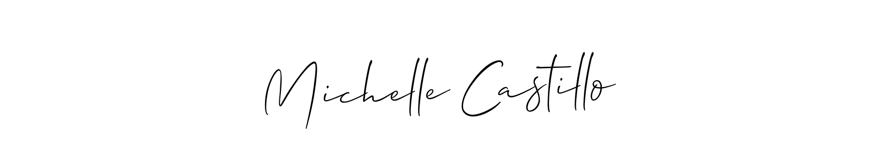 Make a short Michelle Castillo signature style. Manage your documents anywhere anytime using Allison_Script. Create and add eSignatures, submit forms, share and send files easily. Michelle Castillo signature style 2 images and pictures png