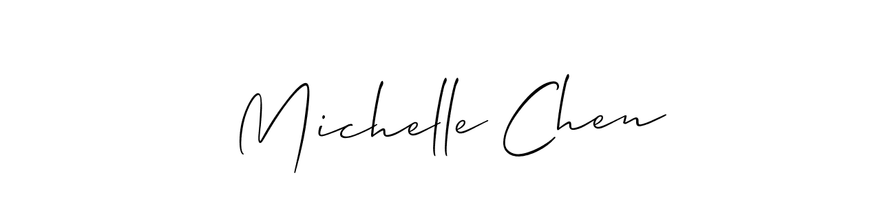 Design your own signature with our free online signature maker. With this signature software, you can create a handwritten (Allison_Script) signature for name Michelle Chen. Michelle Chen signature style 2 images and pictures png