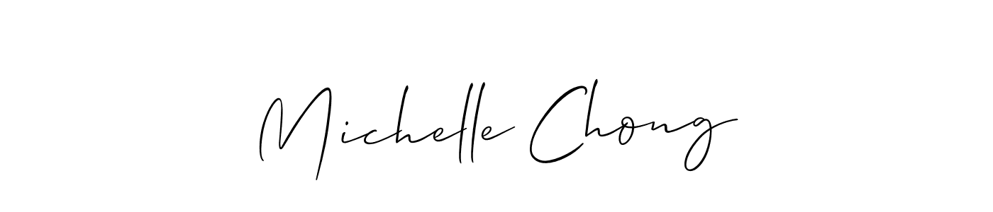 Design your own signature with our free online signature maker. With this signature software, you can create a handwritten (Allison_Script) signature for name Michelle Chong. Michelle Chong signature style 2 images and pictures png