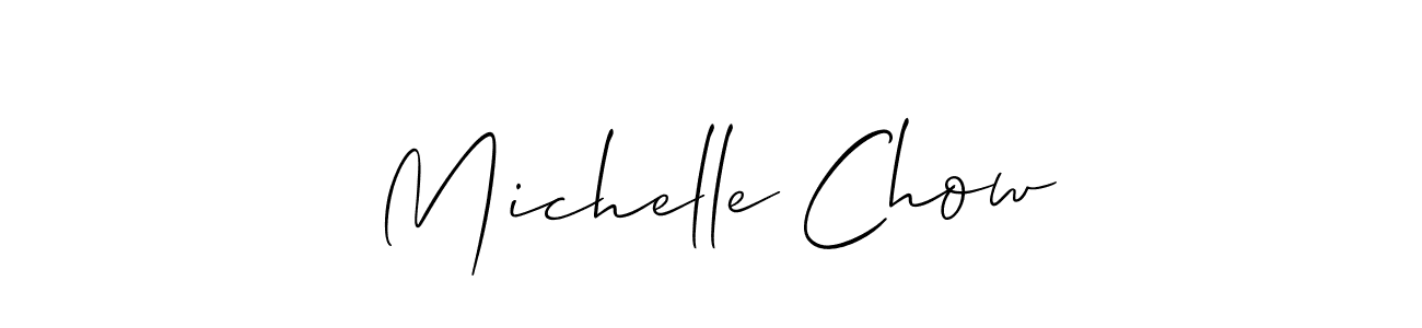 Michelle Chow stylish signature style. Best Handwritten Sign (Allison_Script) for my name. Handwritten Signature Collection Ideas for my name Michelle Chow. Michelle Chow signature style 2 images and pictures png
