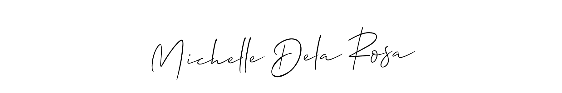 Create a beautiful signature design for name Michelle Dela Rosa. With this signature (Allison_Script) fonts, you can make a handwritten signature for free. Michelle Dela Rosa signature style 2 images and pictures png