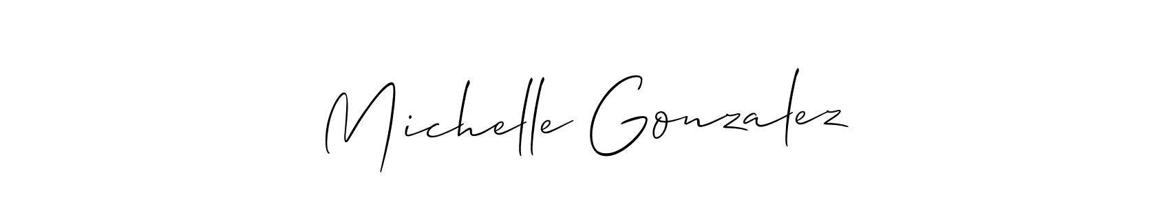 Use a signature maker to create a handwritten signature online. With this signature software, you can design (Allison_Script) your own signature for name Michelle Gonzalez. Michelle Gonzalez signature style 2 images and pictures png