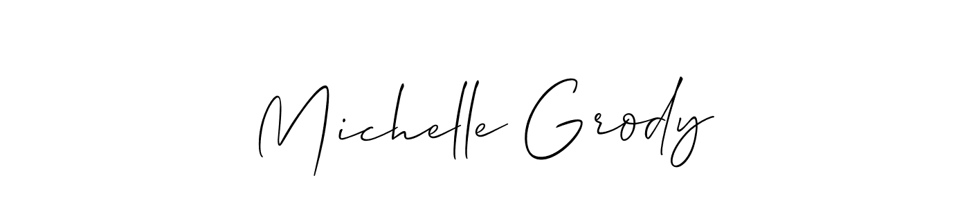 How to make Michelle Grody name signature. Use Allison_Script style for creating short signs online. This is the latest handwritten sign. Michelle Grody signature style 2 images and pictures png