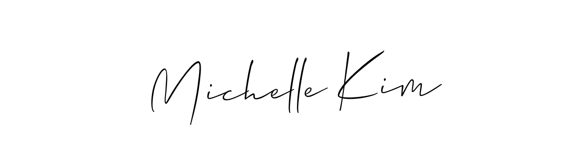 Make a beautiful signature design for name Michelle Kim. With this signature (Allison_Script) style, you can create a handwritten signature for free. Michelle Kim signature style 2 images and pictures png