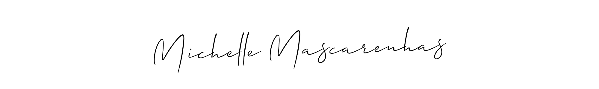 Michelle Mascarenhas stylish signature style. Best Handwritten Sign (Allison_Script) for my name. Handwritten Signature Collection Ideas for my name Michelle Mascarenhas. Michelle Mascarenhas signature style 2 images and pictures png