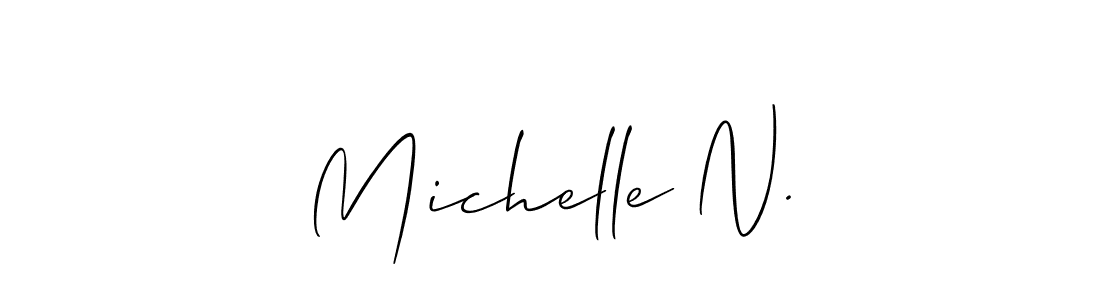 This is the best signature style for the Michelle N. name. Also you like these signature font (Allison_Script). Mix name signature. Michelle N. signature style 2 images and pictures png