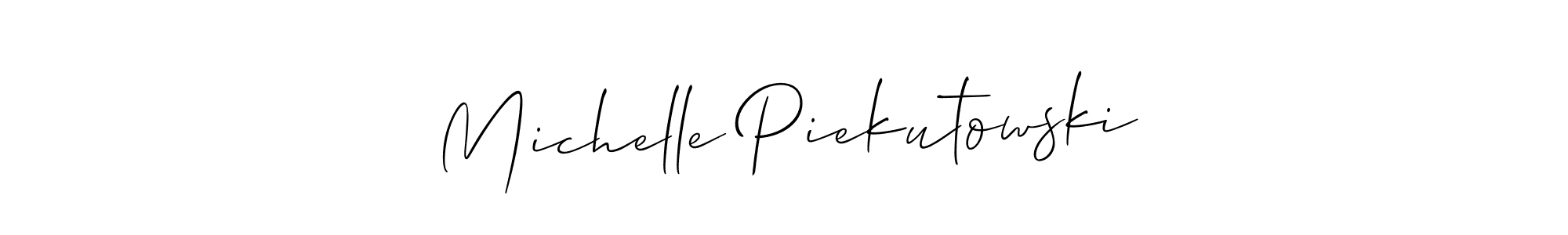 Also You can easily find your signature by using the search form. We will create Michelle Piekutowski name handwritten signature images for you free of cost using Allison_Script sign style. Michelle Piekutowski signature style 2 images and pictures png