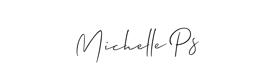 How to Draw Michelle Ps signature style? Allison_Script is a latest design signature styles for name Michelle Ps. Michelle Ps signature style 2 images and pictures png