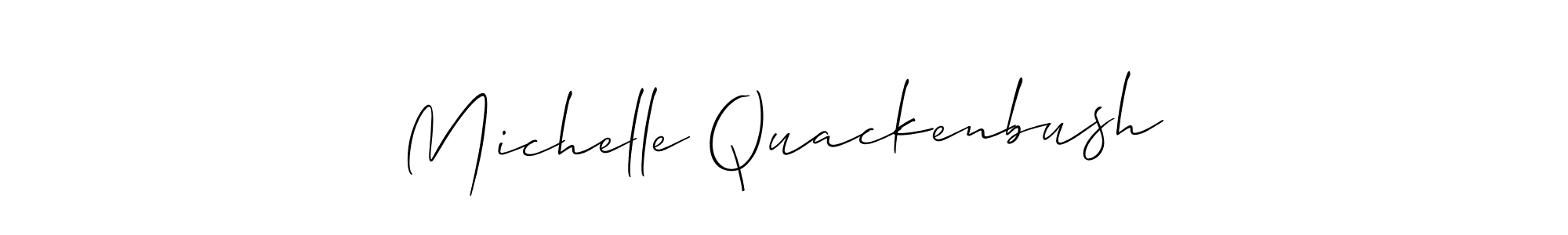 The best way (Allison_Script) to make a short signature is to pick only two or three words in your name. The name Michelle Quackenbush include a total of six letters. For converting this name. Michelle Quackenbush signature style 2 images and pictures png