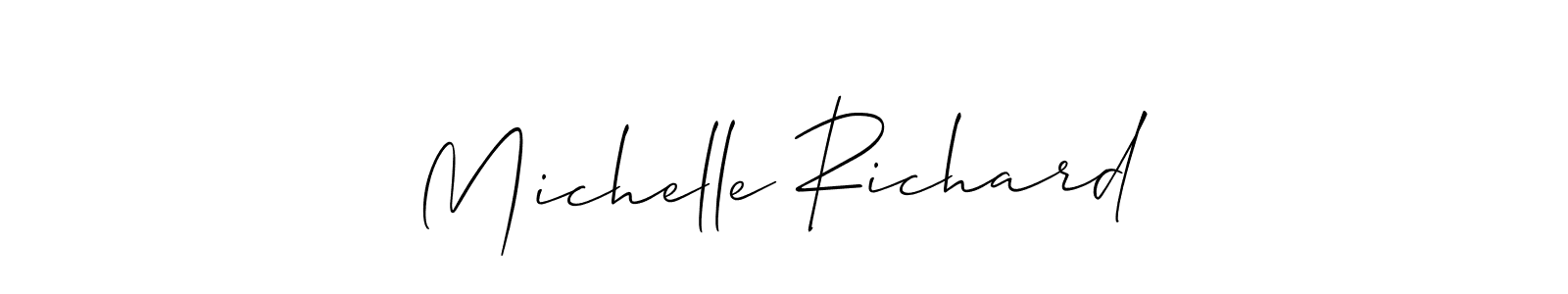 You should practise on your own different ways (Allison_Script) to write your name (Michelle Richard) in signature. don't let someone else do it for you. Michelle Richard signature style 2 images and pictures png