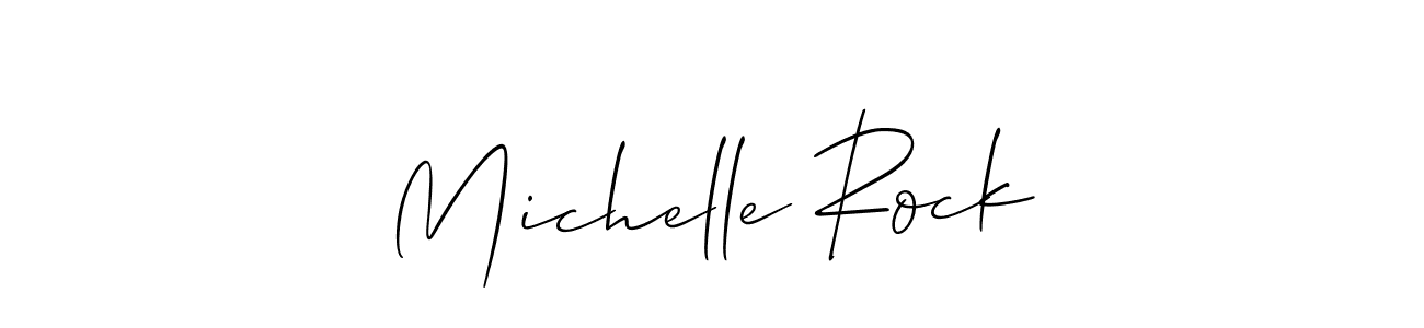 How to make Michelle Rock name signature. Use Allison_Script style for creating short signs online. This is the latest handwritten sign. Michelle Rock signature style 2 images and pictures png