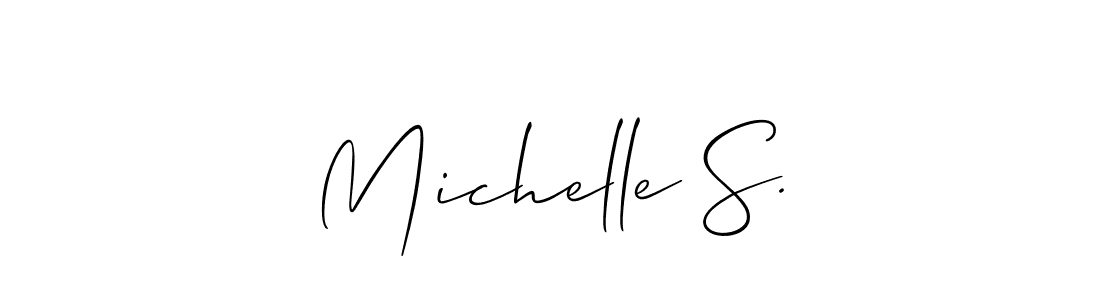 Design your own signature with our free online signature maker. With this signature software, you can create a handwritten (Allison_Script) signature for name Michelle S.. Michelle S. signature style 2 images and pictures png