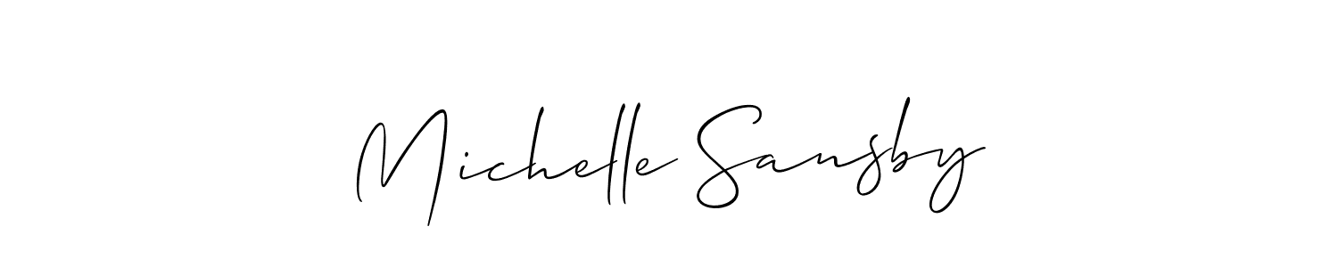 Design your own signature with our free online signature maker. With this signature software, you can create a handwritten (Allison_Script) signature for name Michelle Sansby. Michelle Sansby signature style 2 images and pictures png