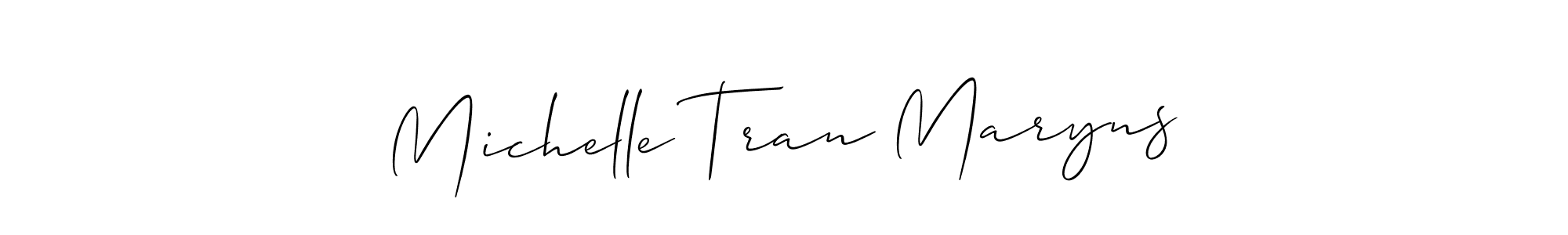 Check out images of Autograph of Michelle Tran Maryns name. Actor Michelle Tran Maryns Signature Style. Allison_Script is a professional sign style online. Michelle Tran Maryns signature style 2 images and pictures png