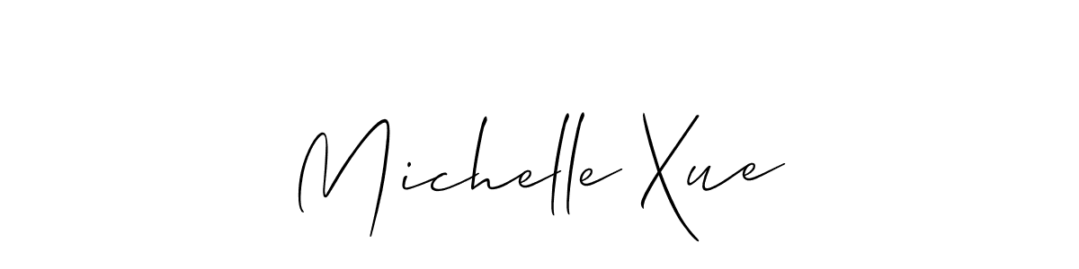 Make a beautiful signature design for name Michelle Xue. With this signature (Allison_Script) style, you can create a handwritten signature for free. Michelle Xue signature style 2 images and pictures png