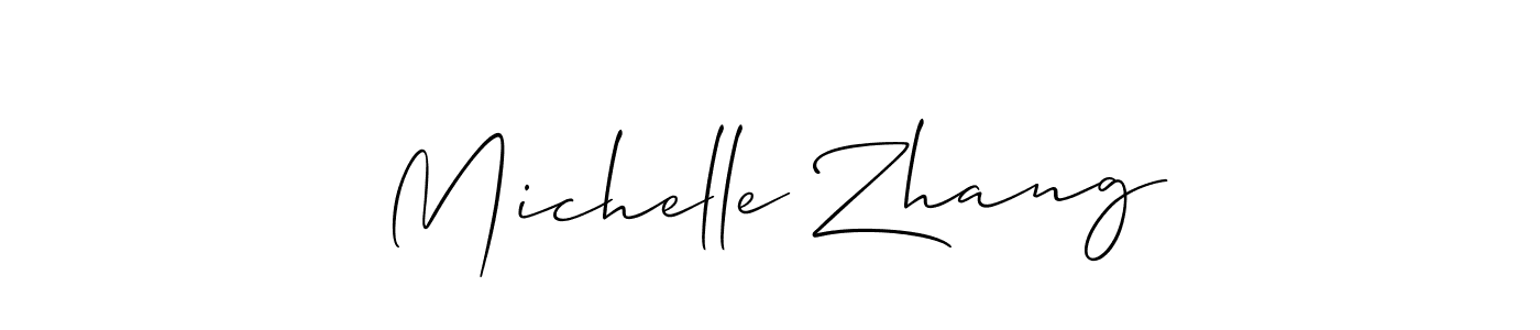 Use a signature maker to create a handwritten signature online. With this signature software, you can design (Allison_Script) your own signature for name Michelle Zhang. Michelle Zhang signature style 2 images and pictures png