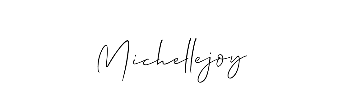 The best way (Allison_Script) to make a short signature is to pick only two or three words in your name. The name Michellejoy include a total of six letters. For converting this name. Michellejoy signature style 2 images and pictures png