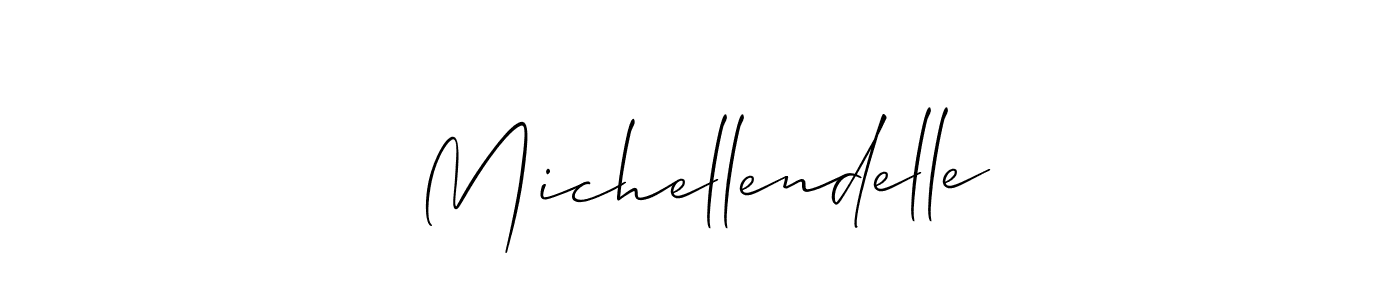 Create a beautiful signature design for name Michellendelle. With this signature (Allison_Script) fonts, you can make a handwritten signature for free. Michellendelle signature style 2 images and pictures png