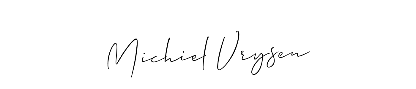 You can use this online signature creator to create a handwritten signature for the name Michiel Vrysen. This is the best online autograph maker. Michiel Vrysen signature style 2 images and pictures png