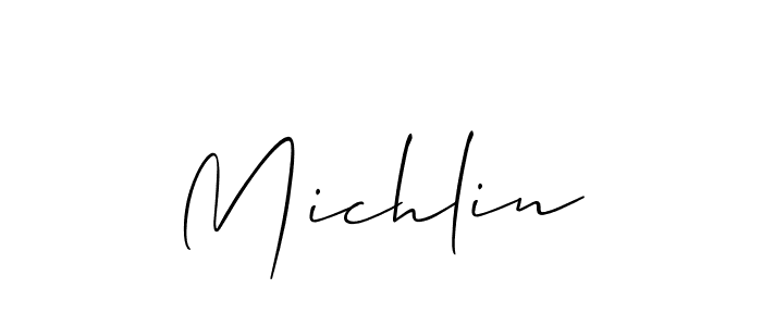 You should practise on your own different ways (Allison_Script) to write your name (Michlin) in signature. don't let someone else do it for you. Michlin signature style 2 images and pictures png